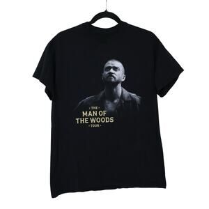 Justin Timberlake The Man of the Woods Tour Double Sided Shirt M Music RARE